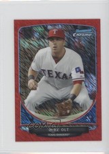 2013 Bowman Cream of the Crop Chrome Mini Refractor Red Wave 4/5 Mike Olt 0f8