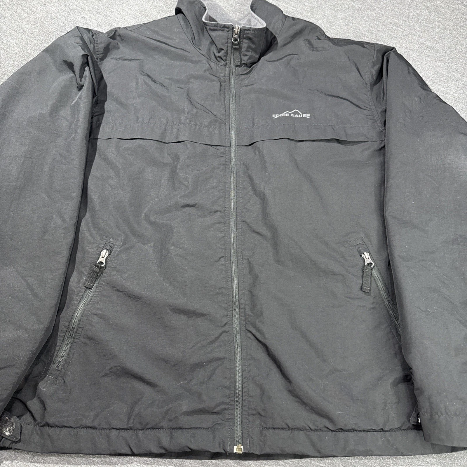 Eddie Bauer Thermore Black Softshell Jacket 2XL Fleece Lined Windproof Warm