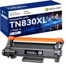 TN830XL Toner Cartridge High Yield for Brother TN830 TN-830 TN830 XL TN-830XL...