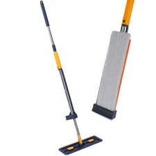 New Upgrade Style Large Flat Mop, 360°Rotating Self Wringing Mop+6 Pads