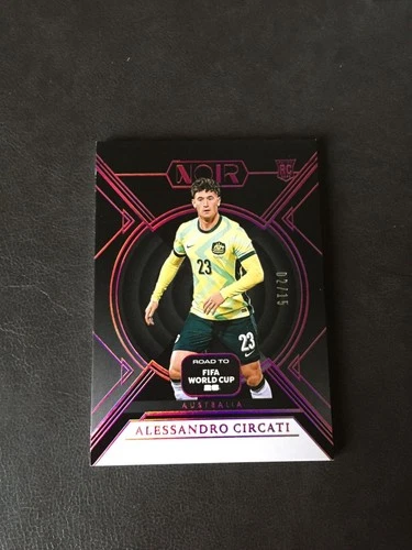 2026 Panini Noir World Cup Alessandro Circati Australia Purple 2/15 RC