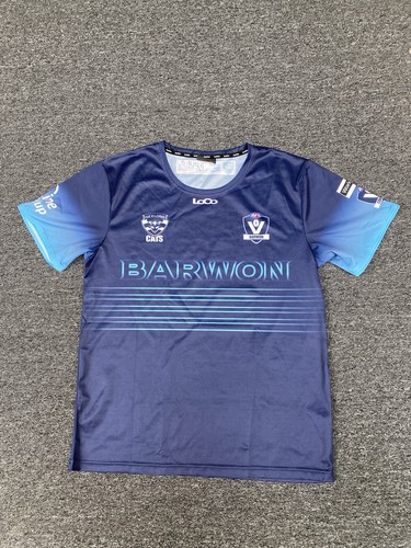 AFL Barwon Geelong Cats Loco Sportswear Navy Training Shirt Mens Size S - Bild 2 von 11