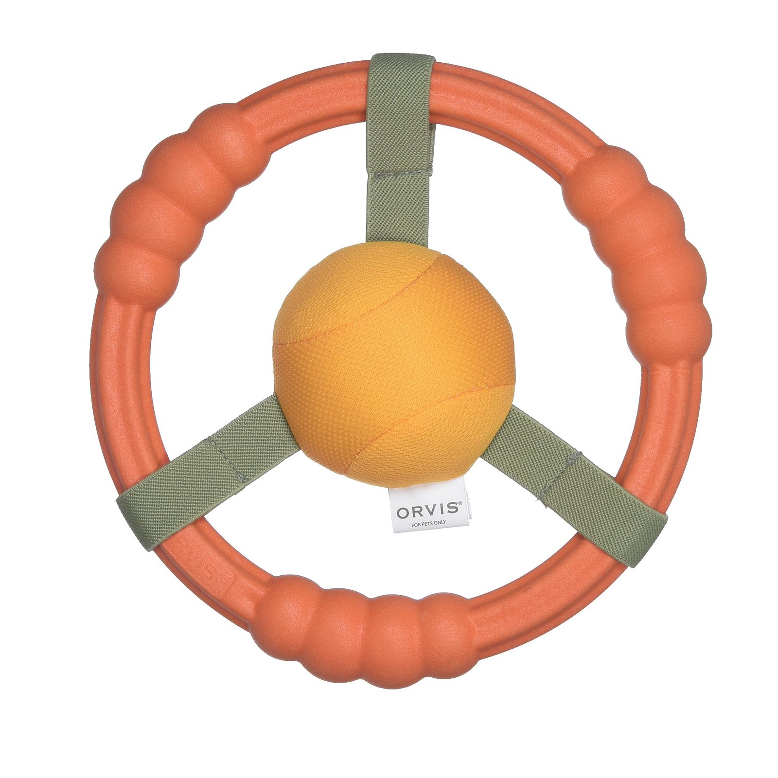 Dog Whitewater Toss Ring Floating Fetch Toy and Chew; High Visibility Wheel S...