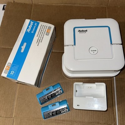 iRobot Braava Jet 240  Robot  W/ 2 Batteries Charger  And  10 new pads Tested