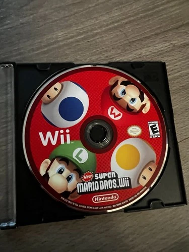 New Super Mario Bros Wii Nintendo Wii Disc Only Family Co-op - SHIPS FAST 🔥