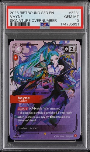 Vayne, Hunter graded PSA 10 for sale on eBay