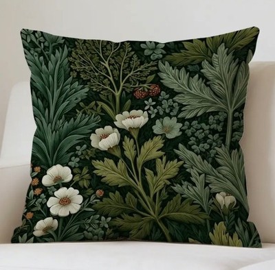 Pillow Cover  William Morris  Botanical Floral  DOUBLE SIDED   18 x 18  9098