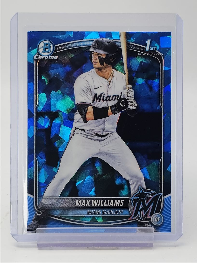 MAX WILLIAMS 2025 BOWMAN CHROME DRAFT 1ST SAPPHIRE MARLINS Q3889