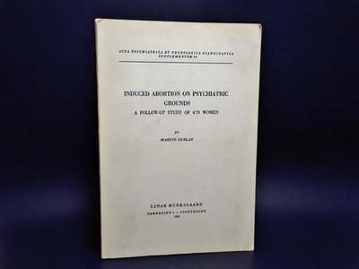 #ad 1955 INDUCED ABORTION IN MENTALLY ILL INSANITY ANTIQUE MEDICAL BOOK no tariffs $35.00
