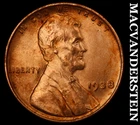 1938 Lincoln Cent- Red- Choice Gem Brilliant Uncirculated++++ Luster #J7499