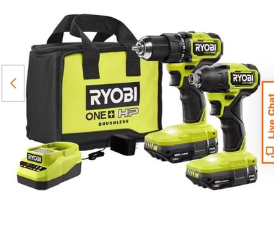 #ad Ryobi One HP 18v Brushless Cordless 1 2 Compact Drill amp; Driver Set New Other $89.00