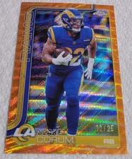 2025 Topps Chrome Blake Corum orange shimmer refractor #12/25! #171 LA Rams!