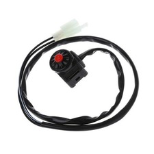 Bouton de guidon de commutateur d'arrêt, bouton rouge de guidon de moto