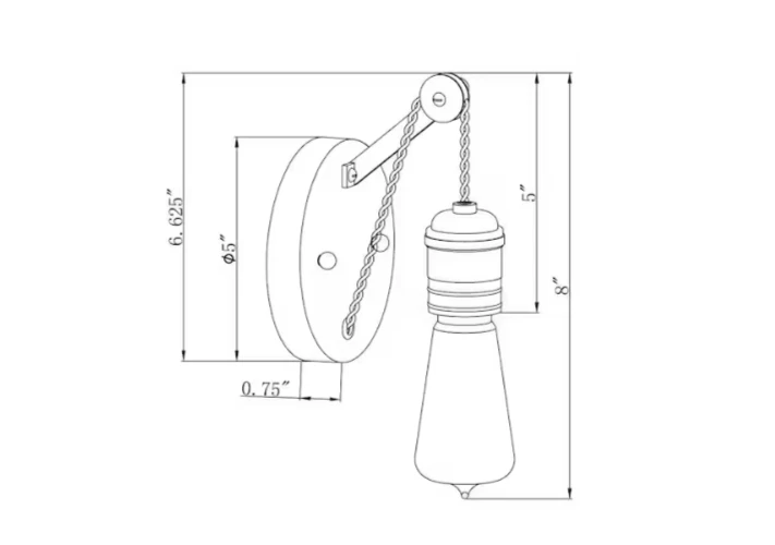 FORTE LIGHTING INC Essy 1-Light Black and Soft Gold ADA Compliant Wall Sconce - Image 2 of 2