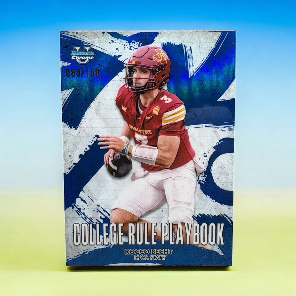 2025 Bowman Chrome U College Rule Playbook /150 Rocco Becht Iowa St. - Image 4 of 4