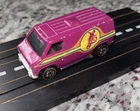Vintage Hot Wheels Red Line Plum Super Van with Motorcycle Graphic  1974