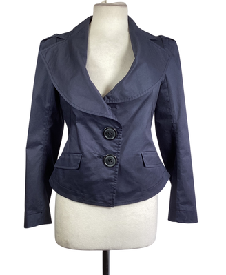 Vivienne Westwood Anglomania Womens Navy Jacket Cotton Blend Size