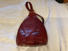 Ox Blood Red Leather Crossbody/backpack  bag. Stunning. Bought in Florence.
