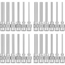 24 Pieces Dispensing Needle 1 Inch Stainless Steel Blunt Tip Luer Connector Stai