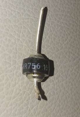 5 PCS MR756 Diode Blocking &Bypass 600V 6A Recovery Rectifier W0046, Made in USA