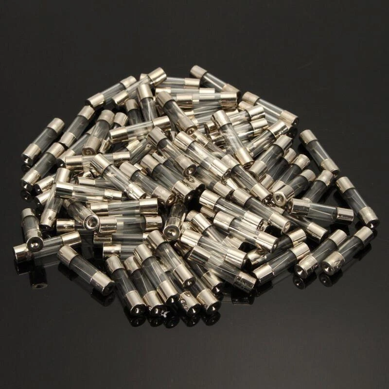 Kit surtido de fusibles de tubo de vidrio para automóvil 100 piezas 5*20 mm AMP 0,2/0,5/1/2/3/5/6/8/10/15A Foto 4 de 4