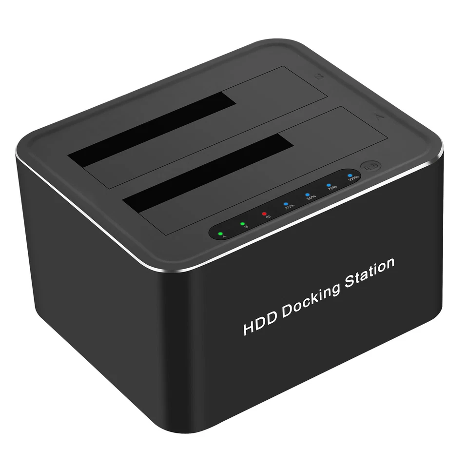 USB 3.0 SATA 2.5"/3.5" HDD Dual Hard Drive Docking Station offline copy box - Image 2 of 4
