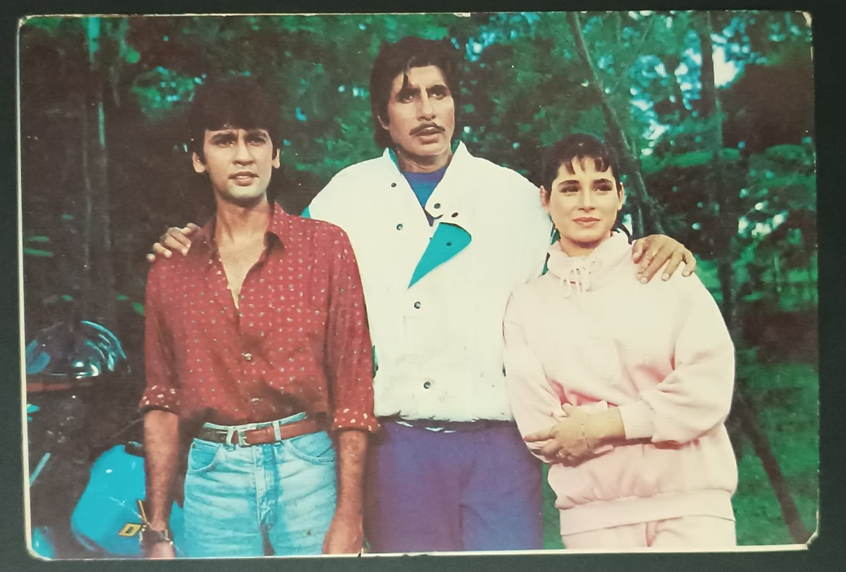 INDIA PICTURE POSTCARD AMITABH BACHCHAN BOLLYWOOD MOVIE INDRAJEET