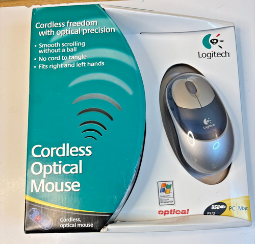 NEW 930616-0403, Logitech Cordless Optical Mouse PS2 or USB for PC/ MAC Compute - Picture 5 of 5