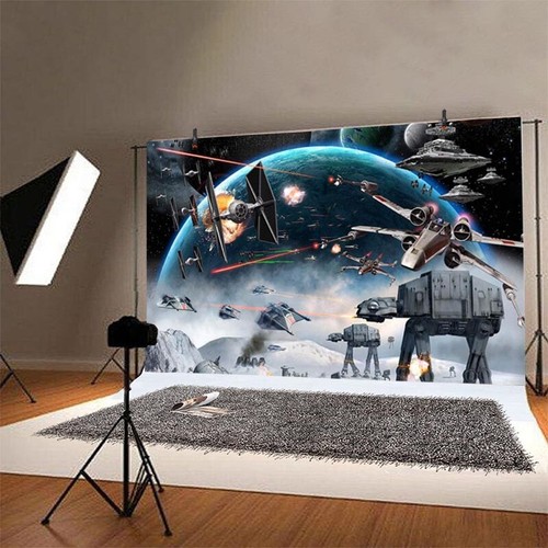 Star Wars Backdrop Science Fiction Boys Birthday Party Photo Background Banner - Picture 2 of 14