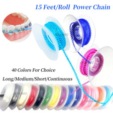 15feet/roll Dental Orthodontic Ultra Elastic Power Chain For Braces Rubber Bands