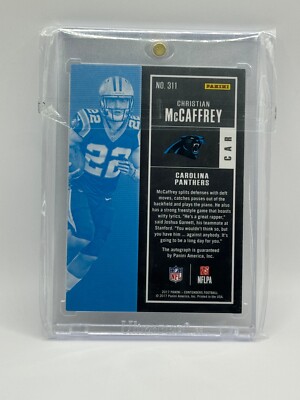 新品 Man 台北 缶バッジ フォトカードC ステッカー ミニポスター 2017 Panini Contenders Christian McCaffrey Rookie Ticket Autograph