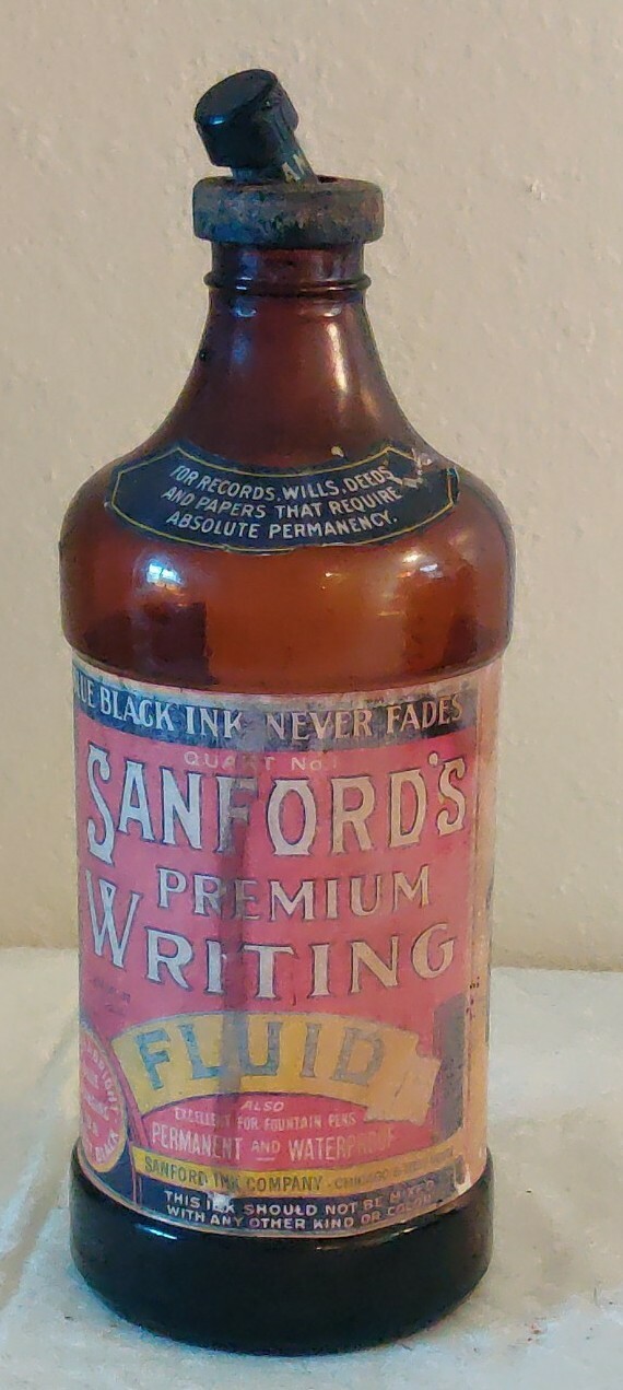 Vintage Sanford&rsquo;s Premium Writing Fluid Fountain Pen Blue 