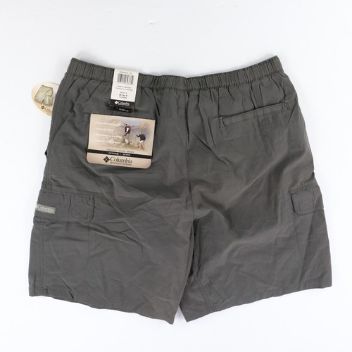 NEW Columbia Shorts Mens Medium 9 in PFG Stretch Waist Nylon Packable Fishing - Picture 2 of 7