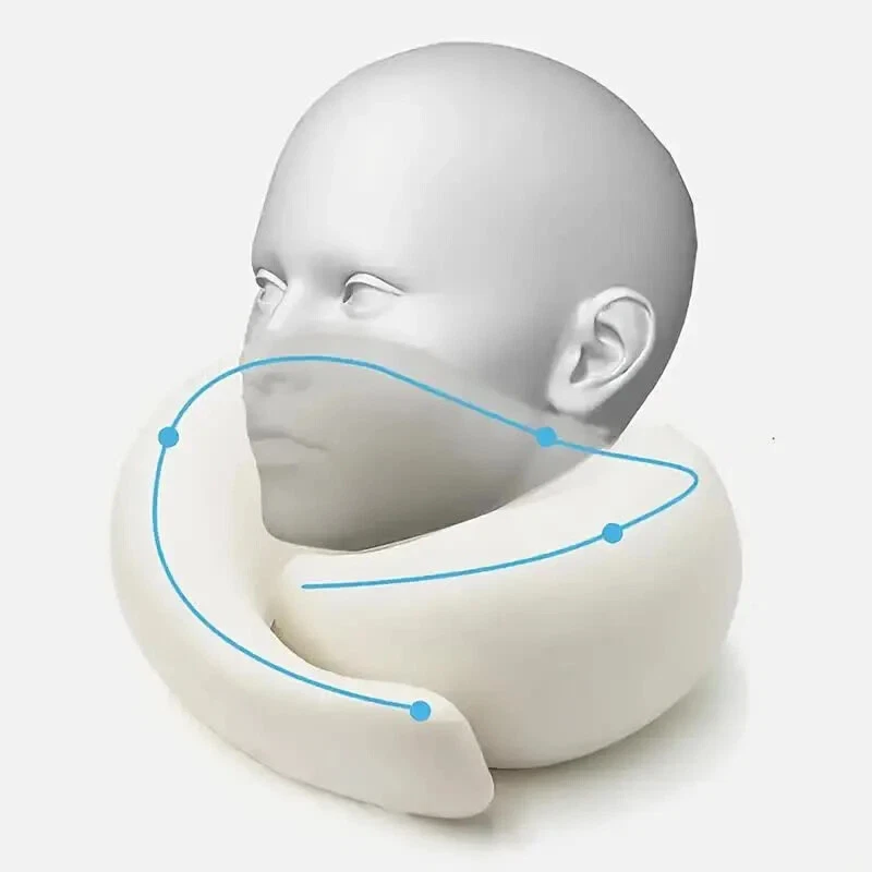 Travel Pillow Neck Support Head Memory Foam U Shaped Travel Cushion Neck Rest