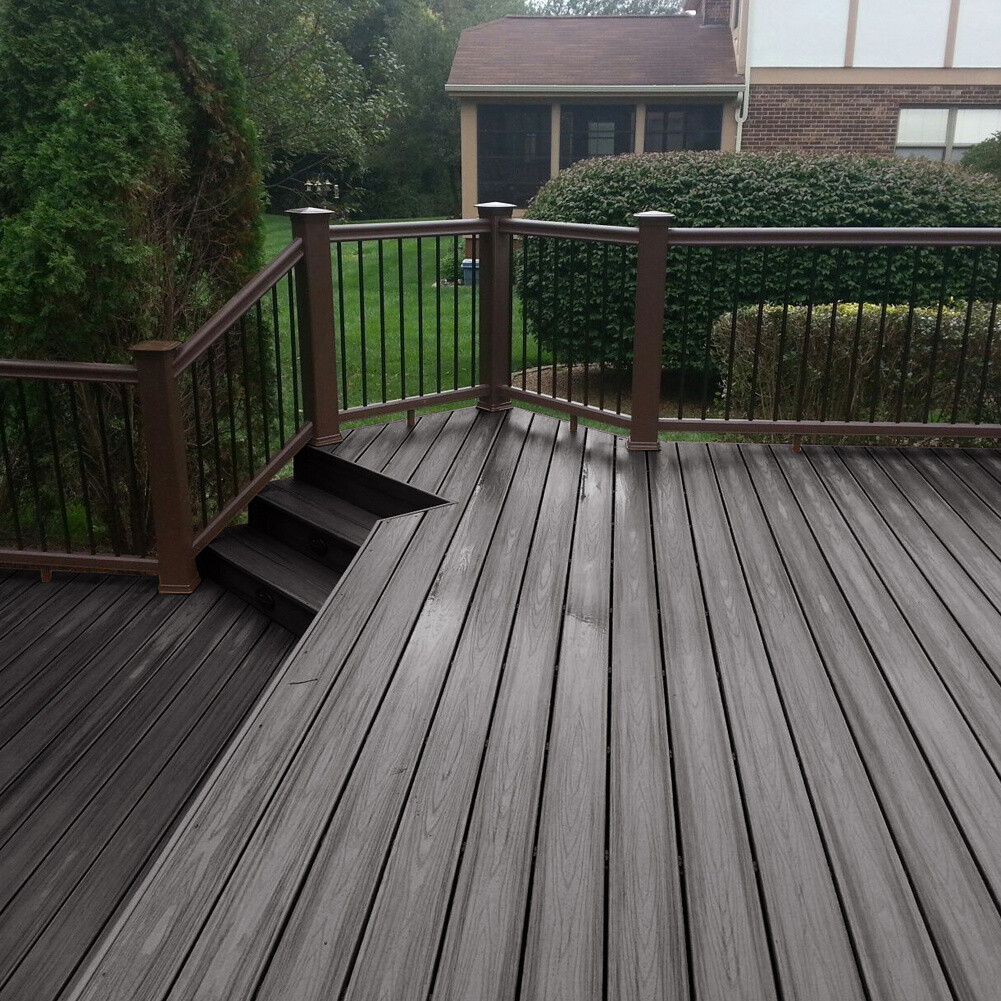 3.6m Composite Decking Full KitsBest WPC Decking Boards Pack Dark