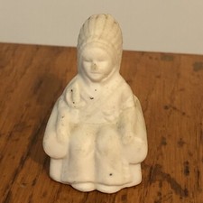 Vtg Japan Miniature 1.75" Bisque Indian Chief Sitting Bull