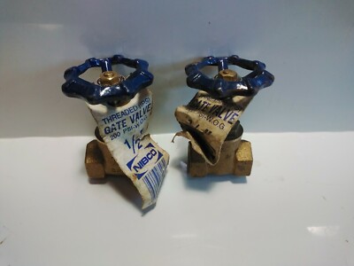 Two 1/2'' inch Nibco Brass Threaded IPS Ball Valve 200W New Old Stock