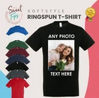 PERSONALISED CUSTOM PRINTED PHOTO SOFT STYLE T SHIRT GIFT MEN STAG CHARITY