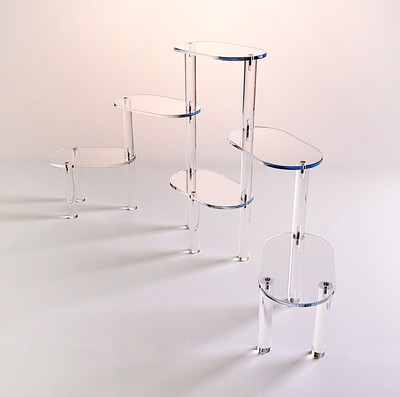 Retail Display 6 Platform Adjustable Display Countertop Oval