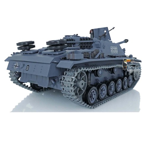 On Sale Henglong 1/16 7.0 Upgraded Metal Tracks RTR RC Tank German Stug III 3868 - Picture 7 of 12