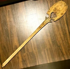 1890 LOVELY ANTIQUE WOODEN BAKER'S PEEL PADDLE BREAD BOARD PRIMITIVE FOLK ART