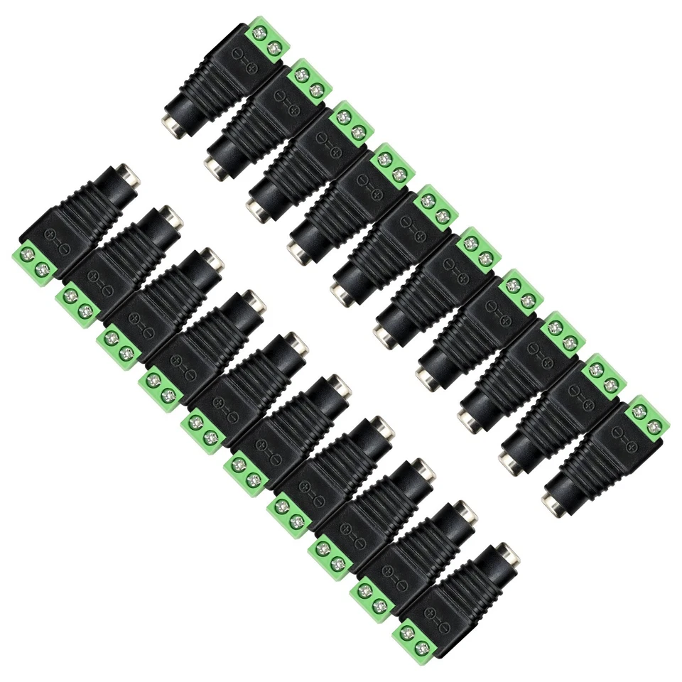 40Pcs DC 12V 5A Power Jack Female Plug Adapter Barrel Connector 5.5 x 2.1mm - Image 3 of 4