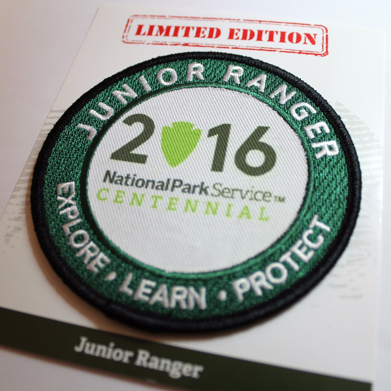 Junior Ranger Patch Official Centennial National Park 2016 NPS Parks Arrowhead