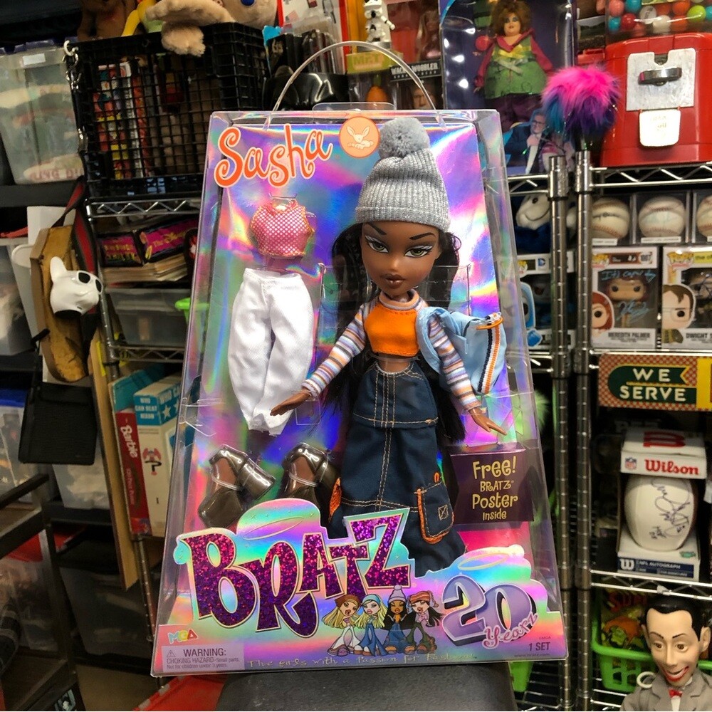 New 2021 Bratz 20th Anniversary Sasha Doll Free Poster Inside