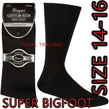 Mens Socks Super size Bigfoot big feet foot shoe size 14 15 16  Cotton Rich lot