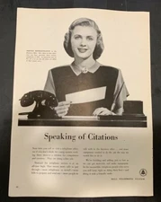Life Magazine Ad BELL TELEPHONE SYSTEM 1946 Ad