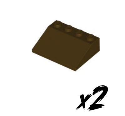 2x LEGO 3297   3x4 Spitze   Slope   dunkelbraun   dark brown