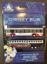 Disney Parks Diecast Bus 2 Pack Set Buses Transport Cruise Line