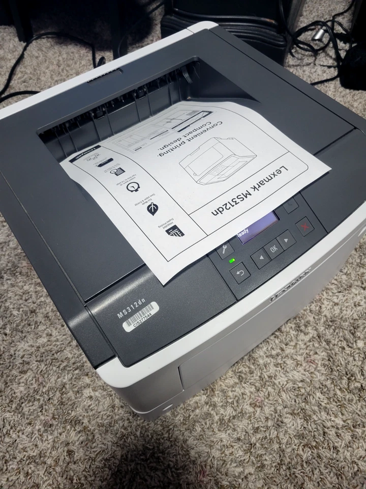 Lexmark MS312DN Workgroup Laser Printer Good/ Used - Image 2 of 4