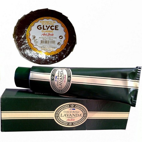 1x ACH BRITO CLAUS PORTO 100g Lavander Shaving Cream + 1x Soap Glyce Face Men
